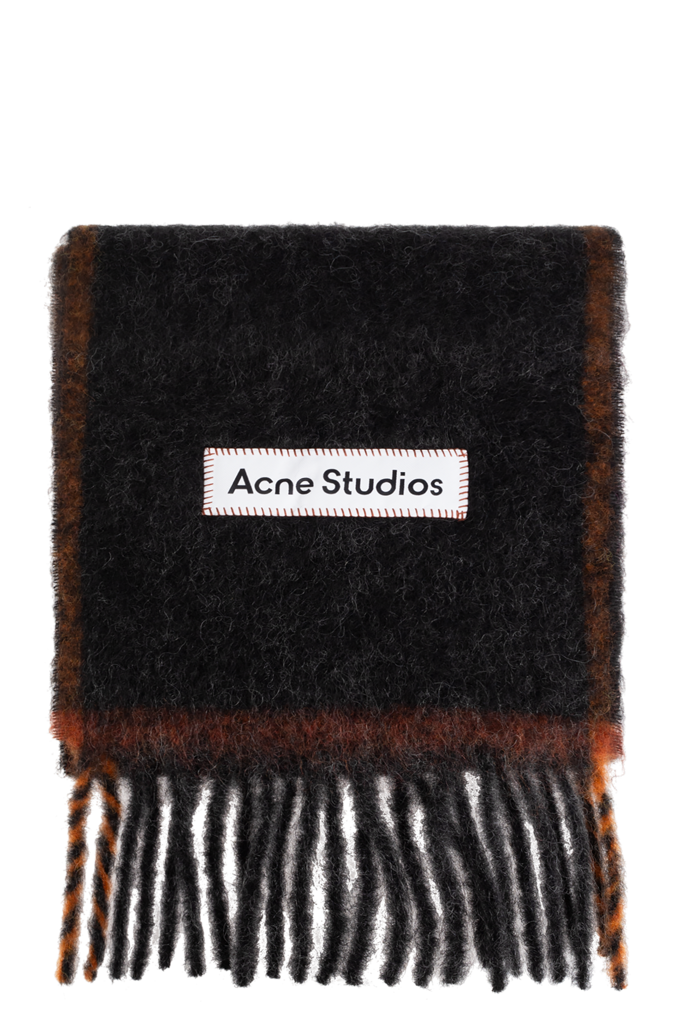 ☆送料・関税込☆Acne Studios★CASHMERE SCARF DARK CAMEL★ Brown Fringe Scarf by Acne Studios on Sale